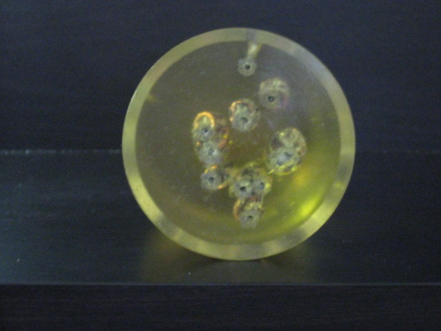 Face of 11 - .40 cal. bullets